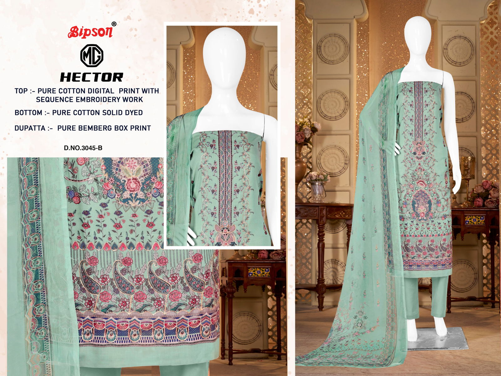 Mg Hector 3045 By Bipson Cotton Printed Dress Material Wholesalers In Delhi